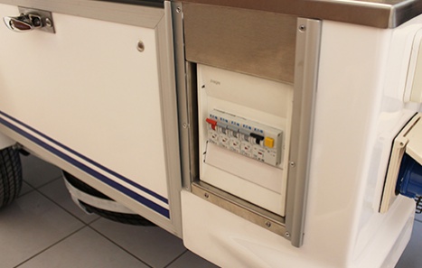 tableau électrique de commandes pour remorque commerçant ambulant