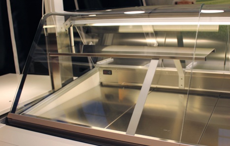 étagère de vitrine suspendue pour remorque commerçant