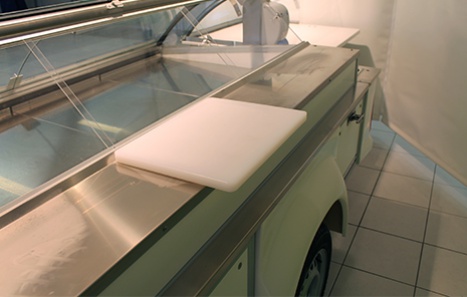 planche de coupe ou planche de découpe pour remorque commerçant