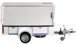 remorque de magasin ambulante de 2 mètres de longueur