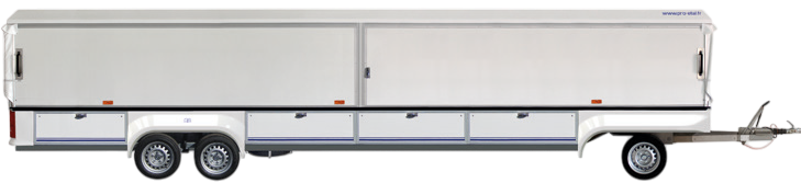 remorque magasin commerçant longueur 8 mètres